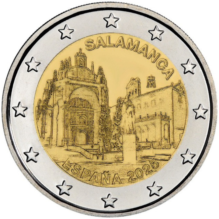 Spagna: Old Town of Salamanca 2 Euro 2025 UNC (25 pezzi)