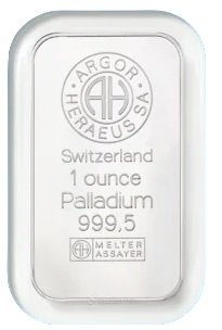 Argor Heraeus 1 uncia palládium rúd