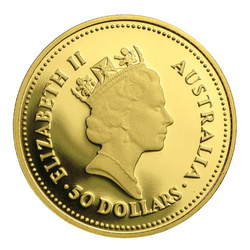 Perth Mint: Australian Nugget 1/2 uncji Złota 1986