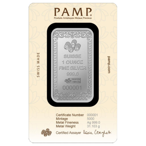 Lingote de plata Pamp: Moses & Batya 1 onza de plata 2026