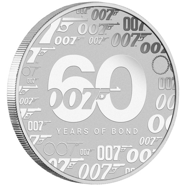 Tuvalu: James Bond 60. anniversary 1 Ounce Silver 2022 (coin in card)