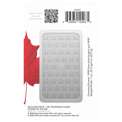 Lingote de plata Royal Canadian Mint en embalaje orgullosamente canadiense 1 onza de plata 2026 Maple Leaf Privy Mark