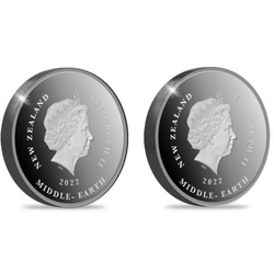 Ensemble de 2 pièces Le Seigneur des Anneaux : Les Deux Tours - 20e anniversaire du film coloré Cuivre-nickel 2022