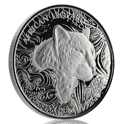 Republic of Ghana: African Leopard 1 oz Silber 2019
