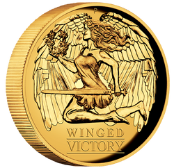 Diosa Alada de la Victoria 1 oz Oro 2021 Prueba Alto Relieve