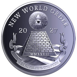 Médaille en Titane New World Order 1 once de Titane 2027
