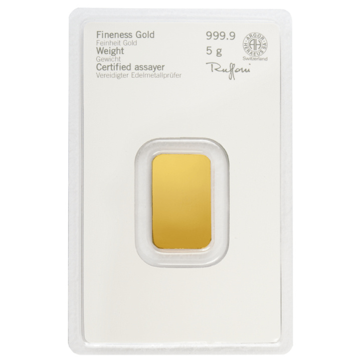 Lingotin d'or 5 g Heraeus
