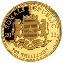 African Wildlife: Somalia Elephant 1/4 oz Gold 2022