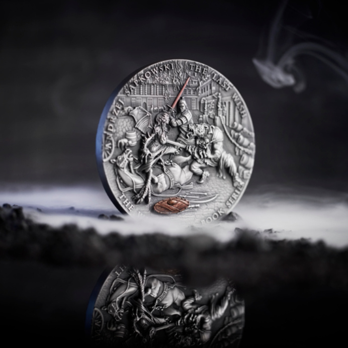 Niue The Witcher: The Last Wish colorized 200 g Silver 2025 High Relief Antiqued Coin