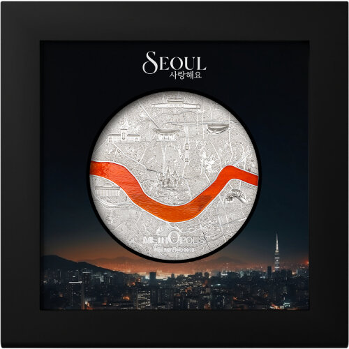 Palau: Tiffany Art Metropolis – Szöul színes 3 uncia ezüst 2024 Proof Ultra High Relief