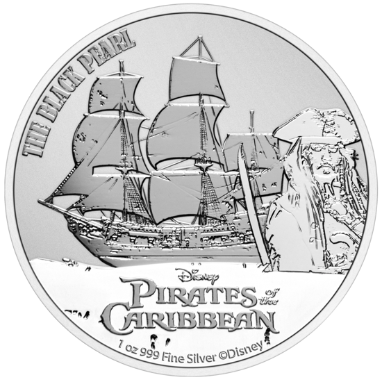 Niue : Disney Pirates des Caraïbes - Black Pearl 1 once d'argent 2021