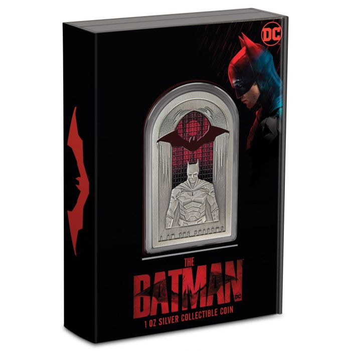 Niue: The Batman - I Am The Shadows coloured 1 oz Silver 2022 Antiqued Coin