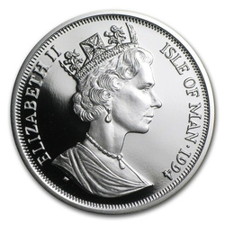 Isle of man Seria koty: Kot japoński bobtail 1 Uncja Srebra 1994 Proof