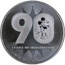 Pièce d’argent Niue Mickey Mouse 90 Years of Imagination 1 once d’argent 2018