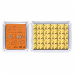 Lingotto Valcambi 50 x 1 grammo d'oro CombiBar LBMA GD Refiner