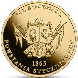 160° anniversario della Rivolta di gennaio 200 zł Oro 2023 Proof