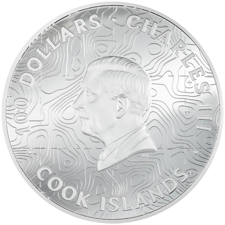Cook Islands: Topography - Grand Canyon kolorowany 1000 gramów Srebra 2024 Proof