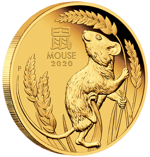 Lunar III: Rok Myszy 1/10 uncji Złota 2020 Proof