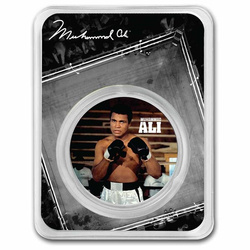 Niue: Muhammad Ali coloured 1 oz Silver 2023 TEP
