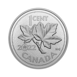 Canada: 10° anniversario dell'ultimo penny 5 once d'argento 2022 Proof