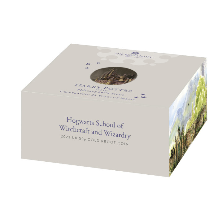 Harry Potter: Hogwarts School of Witchcraft and Wizardry 50p Gold 2023 Proof