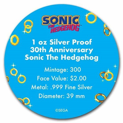Niue: Sonic The Hedgehog 1 oz Silver 2021 Proof