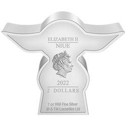 Niue: Star Wars - Yoda Chibi Coin kolorowany 1 uncja Srebra 2022 Proof