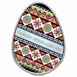 Pysanka coloured Silver Coin 2022 Proof