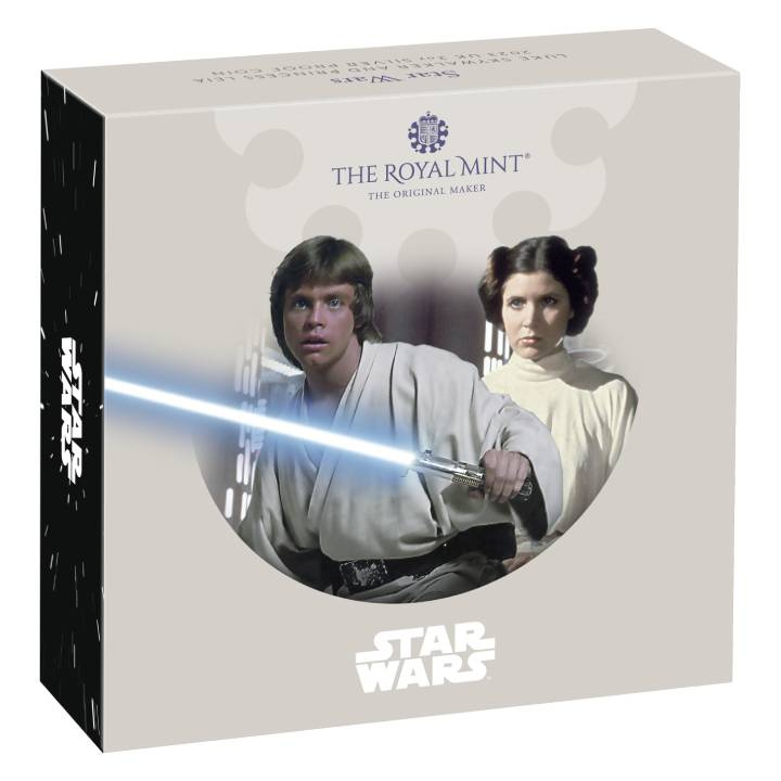 Star Wars Luke Skywalker și Prințesa Leia 2 oz Argint 2023 Proof