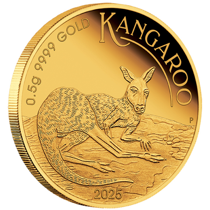 Ausztrál kenguru – Mini Roo 0,5 g arany 2025 Proof