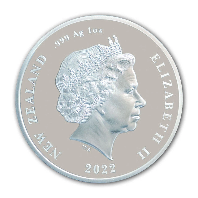 Black Ferns coloreado 1 oz Plata 2022 Proof