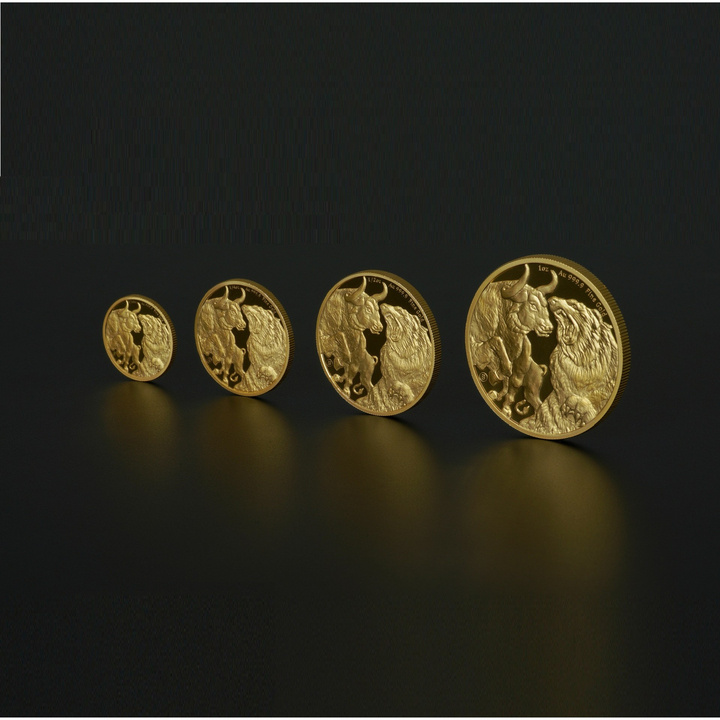 Ciad: Bull & Bear 1/10 oncia d'oro 2023
