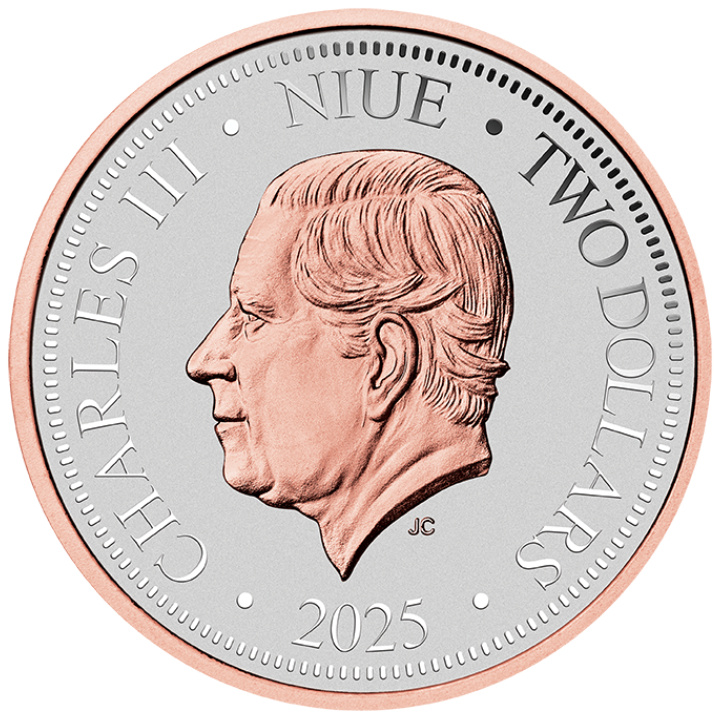 Niue: Impresiones Nativas - Kookaburra 1 oz Plata 2025 Dorado Prooflike Super Incused