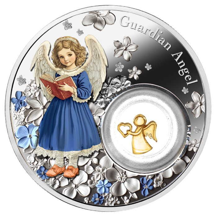 Niue: Guardian Angel kolorowany 1 uncja Srebra 2025 Proof