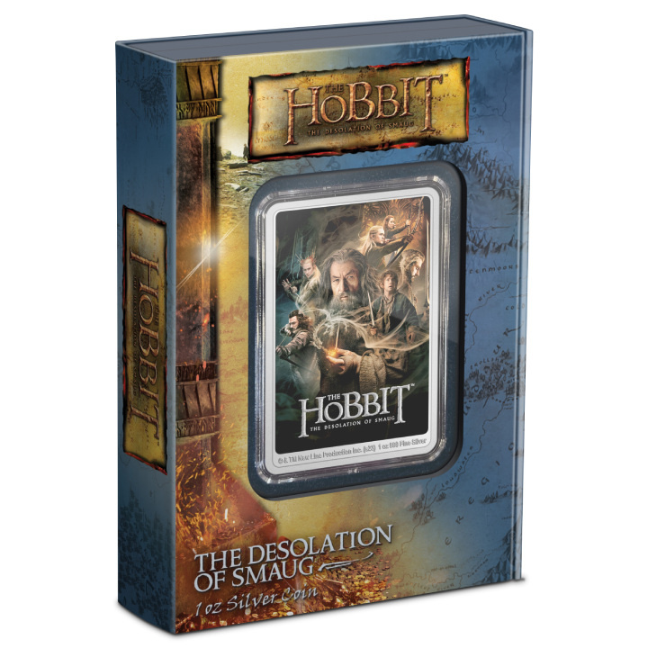Niue: El Hobbit Cartel - La Desolación de Smaug coloreado 1 oz Plata 2023 Proof