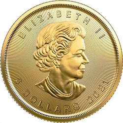 Canadian Maple Leaf 1/10 oz Gold 2021