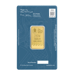 The Royal Mint - Lingote de oro Britannia de 20 gramos