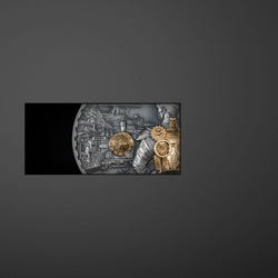 Îles Cook : Steampunk – Jet Pack plaqué or 1000 grammes d'argent 2023 Ultra High Relief Antiqued Coin