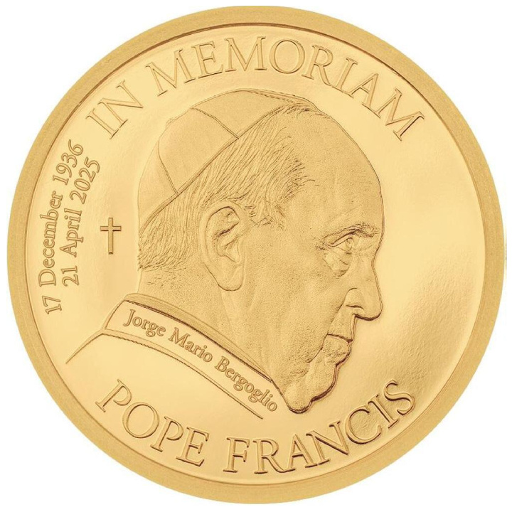 Cook-szigetek: In Memoriam Ferenc pápa 0,5 gramm arany 2025 Proof