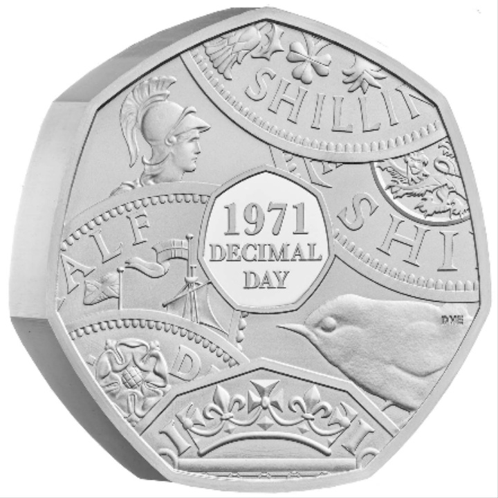 50° anniversario del Decimo Giorno 2021 Proof Piedfort Coin