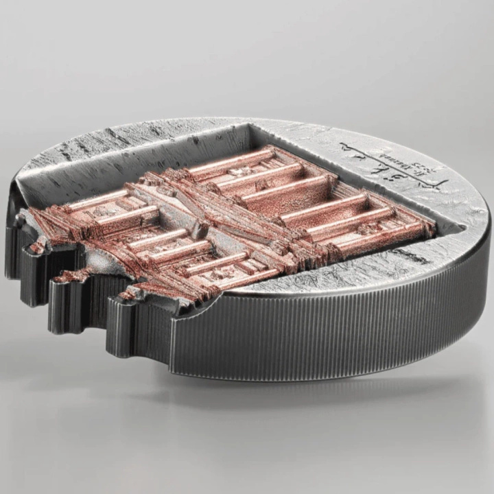 Cook Islands: Petra Al-Khazneh Colorized 5 oz Silver 2025 Antiqued High Relief