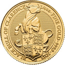 The Queen’s Beasts: The Black Bull of Clarence 1/4 oz Gold 2018