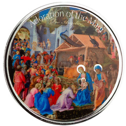 Barevná medaile Adoration of the Magi "Fra Angelico" 1 oz stříbra Prooflike