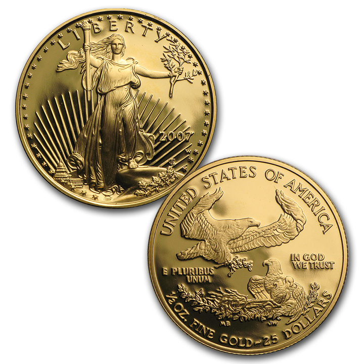 Ensemble de 4 pièces American Eagle Or 2007 Proof