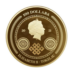 Tokelau: Chronos 1 oz Gold 2021 Prooflike