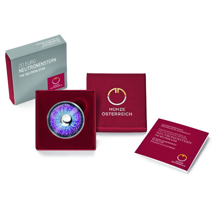 The Uncharted Universe: The Neutron Star kolorowany 20 Euro Srebro 2023 Proof