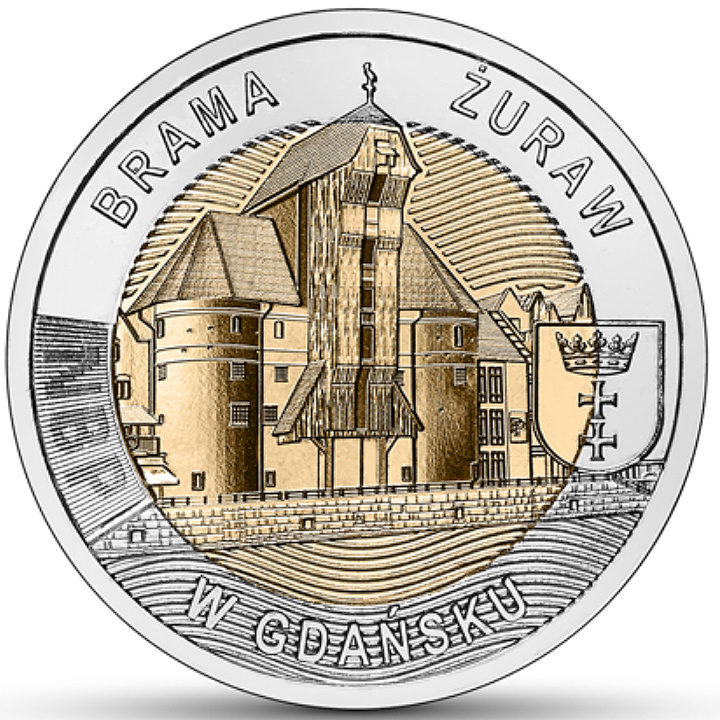 Découvrez la Pologne - La porte Żuraw à Gdańsk 5 zł 2021