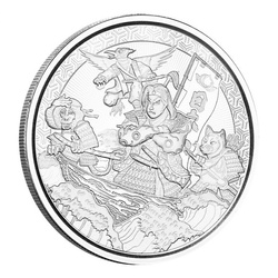 Szamoa: Japán legendák sorozat – Momotaro a démonok szigetén ukiyo-e stílusban 1 uncia ezüst 2021 proof-minőségű
