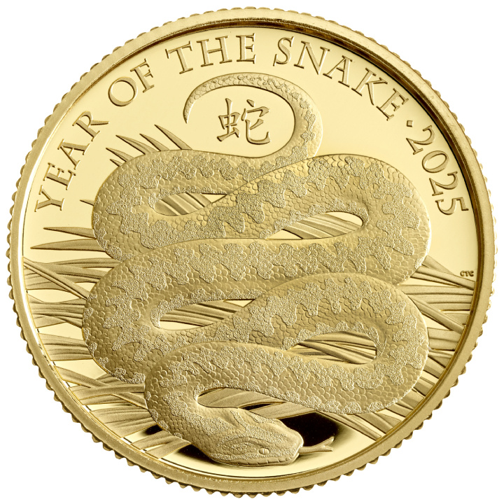 Royal Mint Lunar : Année du Serpent 1/4 once d'or 2025 Proof