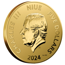 Niue: Year of a Dragon 1/25 uncji Złota 2024 Prooflike